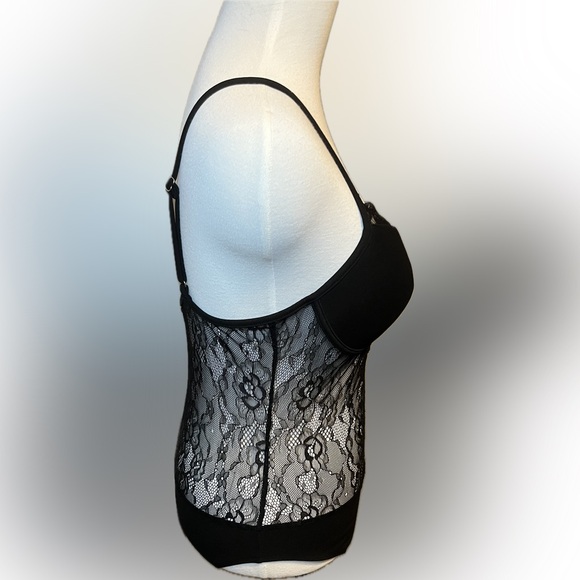 Haute Monde Black Lace Bodysuit size M - Picture 4 of 15